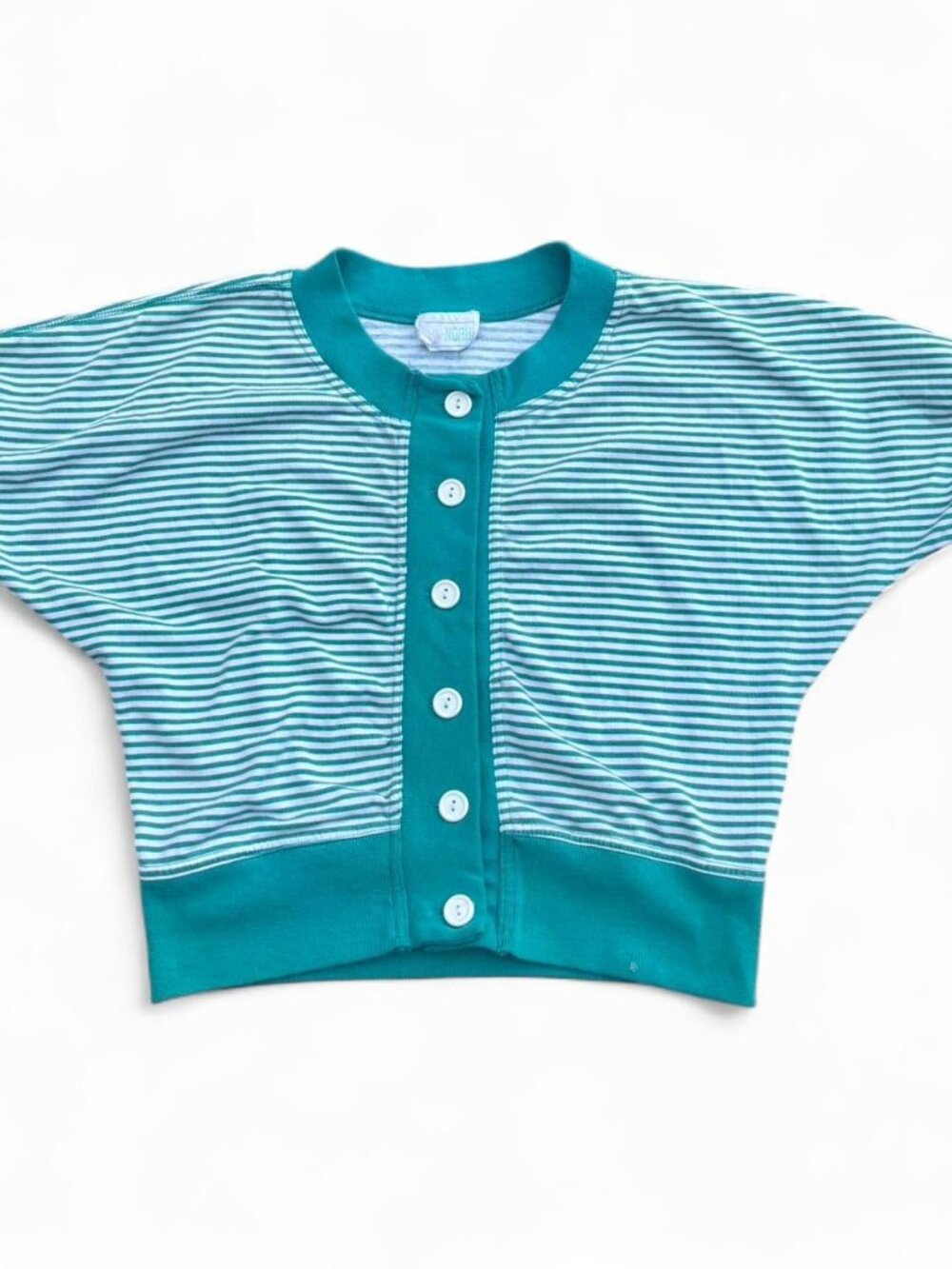 Vintage 90’s teal striped Mister Noah top